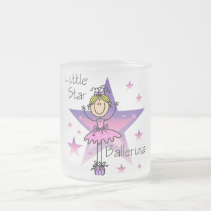Taza De Cristal Esmerilado Bailarina Little Star - Cabello Rubio