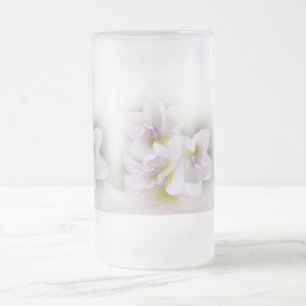 Taza De Cristal Esmerilado baile de flores