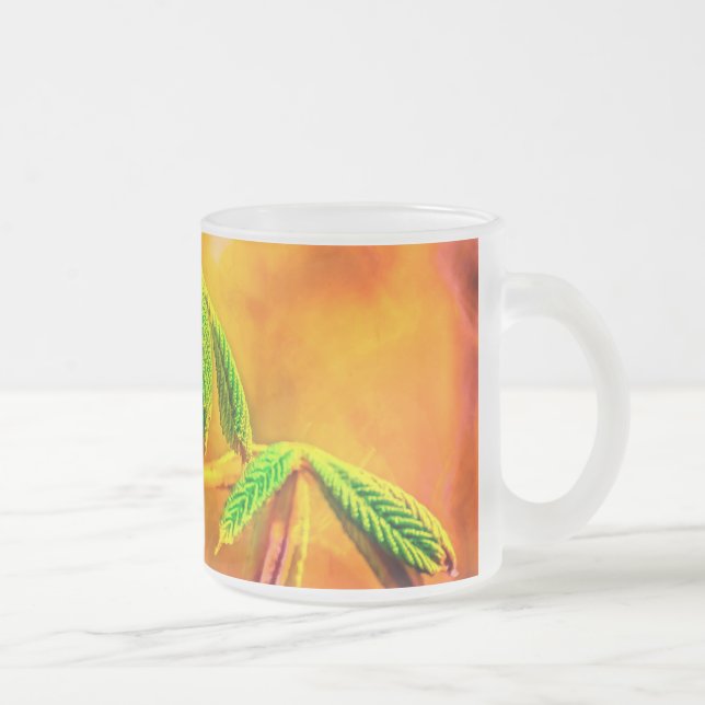 Taza De Cristal Esmerilado Baile De Fuego (Derecha)