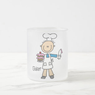 Taza De Cristal Esmerilado Baker Con Pastel