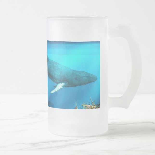 Taza De Cristal Esmerilado Ballenas jorobadas (Derecha)