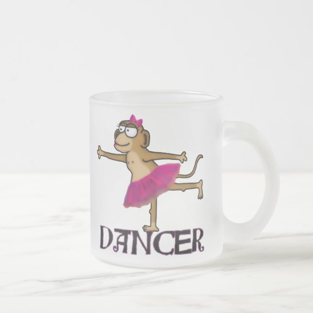 Taza De Cristal Esmerilado Ballet de mono (Derecha)