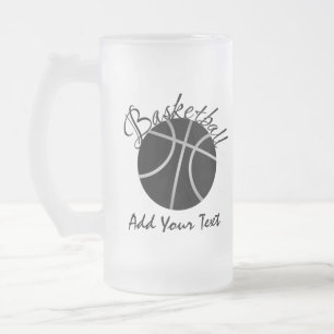Taza De Cristal Esmerilado Baloncesto