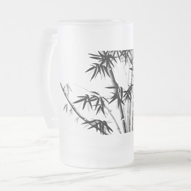 Taza De Cristal Esmerilado Bambú (Anverso izquierdo)