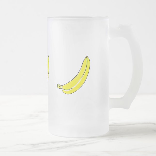 Taza De Cristal Esmerilado Banana (Derecha)