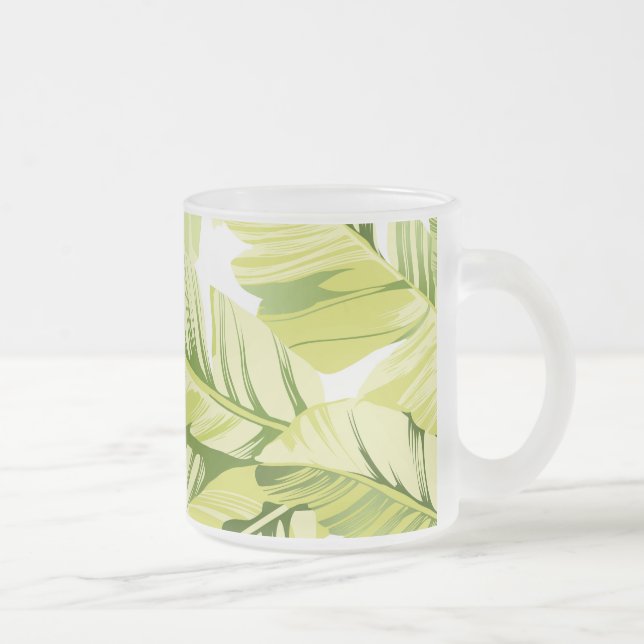 Taza De Cristal Esmerilado Banana deja 4 (Derecha)