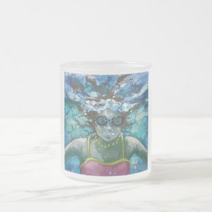 Taza De Cristal Esmerilado Bañarse bajo el agua