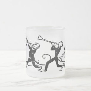Taza De Cristal Esmerilado Banda de los monos