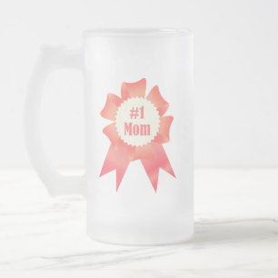 Taza De Cristal Esmerilado Banda ganadora del premio Gratitude Número Uno Mom
