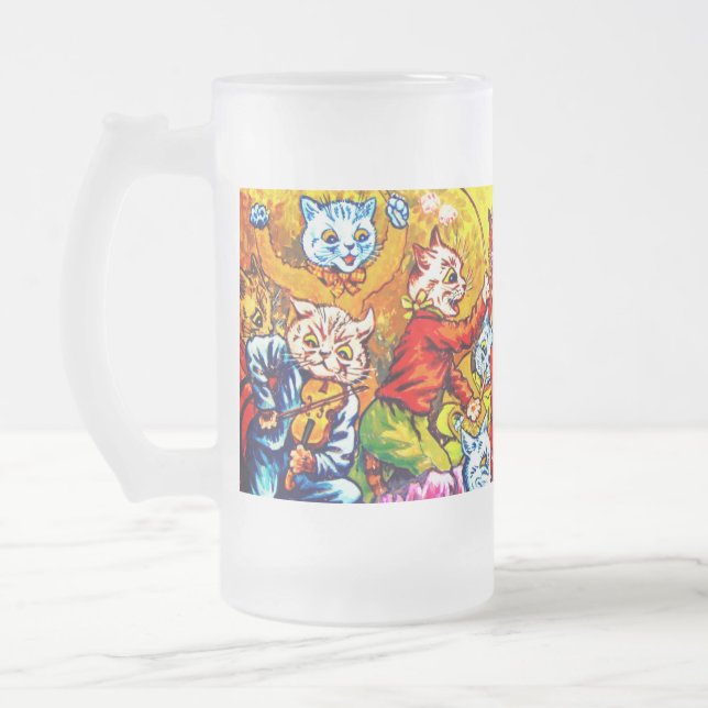 Taza De Cristal Esmerilado Banda musical de Cat (Izquierda)