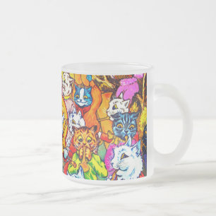 Taza De Cristal Esmerilado Banda Musical de Gatos