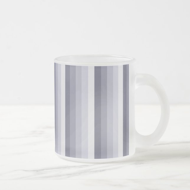 Taza De Cristal Esmerilado Bandas de sombra gris azul (Derecha)