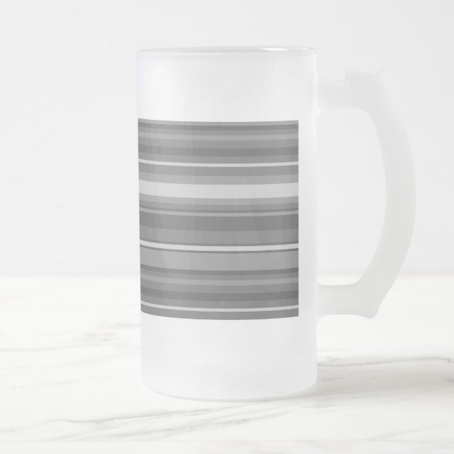 Taza De Cristal Esmerilado Bandas grises (Derecha)