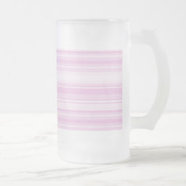 Taza De Cristal Esmerilado Bandas rosadas para bebés