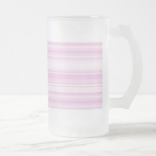 Taza De Cristal Esmerilado Bandas rosadas para bebés
