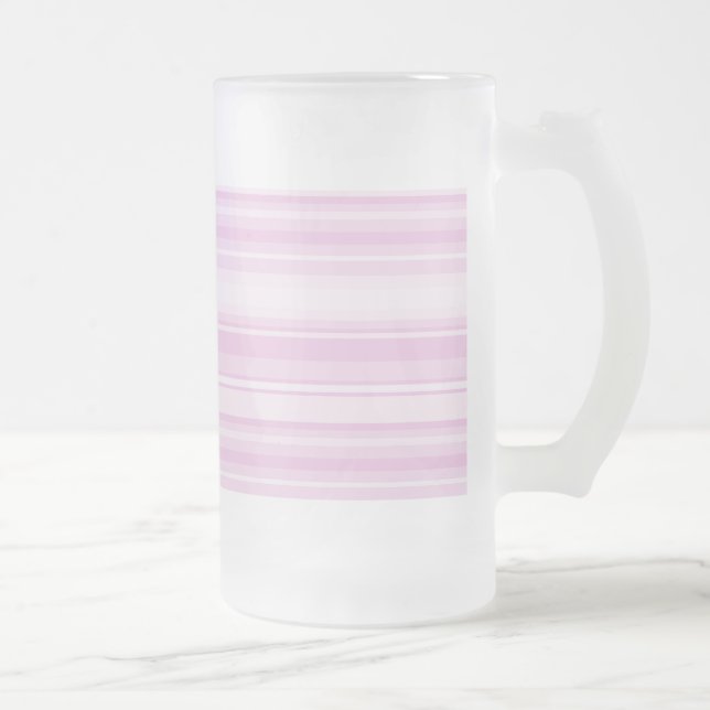 Taza De Cristal Esmerilado Bandas rosadas para bebés (Derecha)