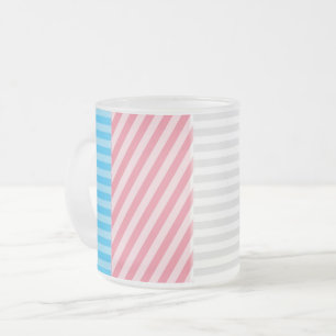 Taza De Cristal Esmerilado Bandera abstracta del orgullo transgénero  