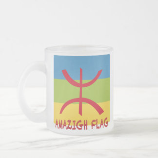 Taza De Cristal Esmerilado Bandera amazigh - bandera bereber-Drapeau Amazigh