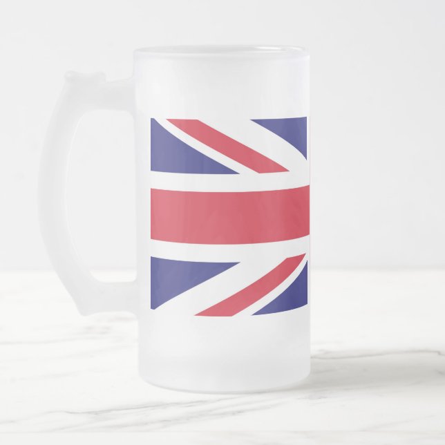 Taza De Cristal Esmerilado Bandera británica (Izquierda)