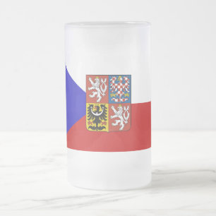 Taza De Cristal Esmerilado Bandera checa