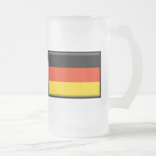 Taza De Cristal Esmerilado Bandera de Alemania