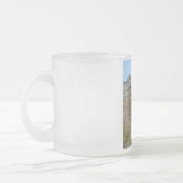 Taza De Cristal Esmerilado Bandera de arrastre sobre Estados Unidos (Izquierda)