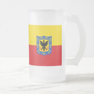 Taza De Cristal Esmerilado Bandera de Bogotá, Colombia
