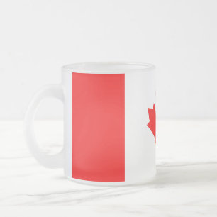 Taza De Cristal Esmerilado Bandera de Canadá