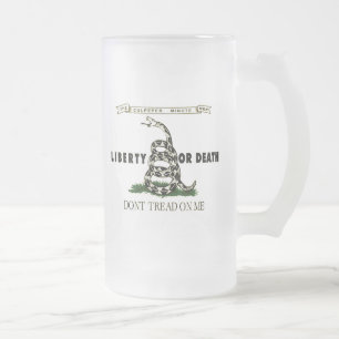 TAZA DE CRISTAL ESMERILADO BANDERA DE CULPEPER