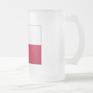 Taza De Cristal Esmerilado Bandera de estrella solitaria de Texas