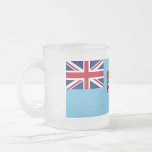 Taza De Cristal Esmerilado Bandera de Fiyi
