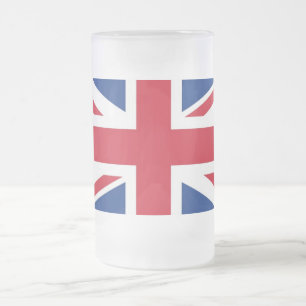 Taza De Cristal Esmerilado Bandera de Gran Bretaña