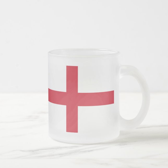 Taza De Cristal Esmerilado Bandera de Inglaterra (Derecha)
