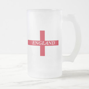 Taza De Cristal Esmerilado Bandera de Inglaterra Mug