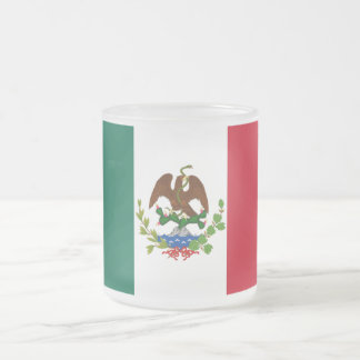 Taza De Cristal Esmerilado Bandera de la República Mexicana: 1824-1835, Santa
