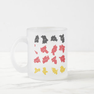 Taza De Cristal Esmerilado Bandera de los Estados alemanes