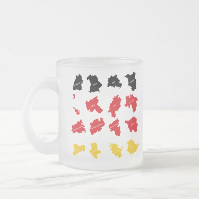 Taza De Cristal Esmerilado Bandera de los Estados alemanes (Izquierda)