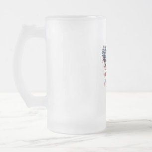 Taza De Cristal Esmerilado Bandera de los Estados Unidos. América
