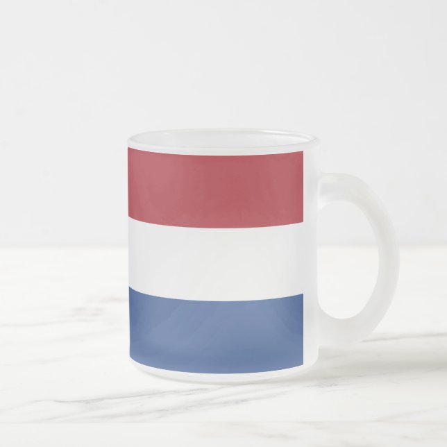 Taza De Cristal Esmerilado Bandera de los Países Bajos (Derecha)