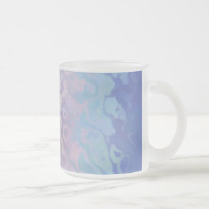 Taza De Cristal Esmerilado Bandera de orgullo Bigender Groovy Ripply Excéntri