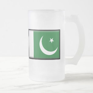 Taza De Cristal Esmerilado Bandera de Paquistán