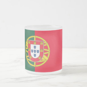Taza De Cristal Esmerilado Bandera de Portugal