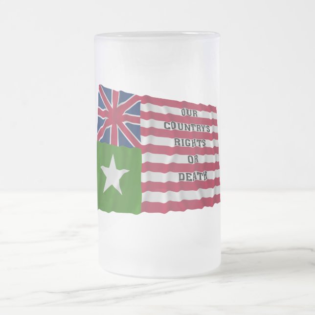 Taza De Cristal Esmerilado Bandera de San Felipe (Centro)