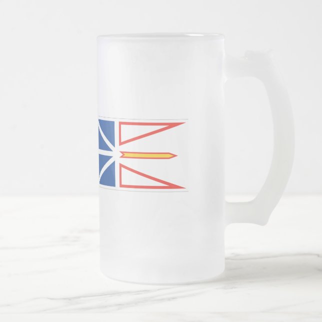 TAZA DE CRISTAL ESMERILADO BANDERA DE TERRANOVA (Derecha)