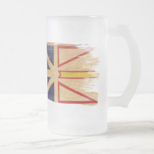 Taza De Cristal Esmerilado Bandera de Terranova