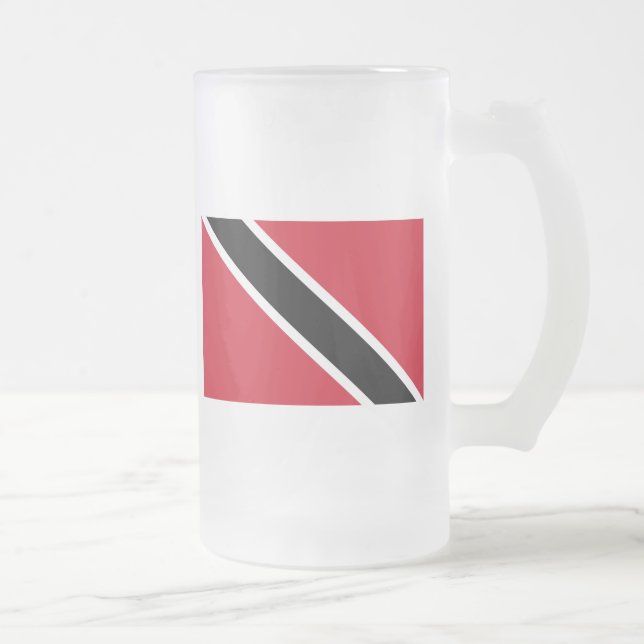 Taza De Cristal Esmerilado bandera de Trinidad y Tobago (Derecha)