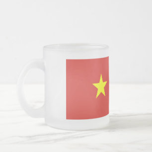 Taza De Cristal Esmerilado Bandera de Vietnam