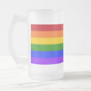 Taza De Cristal Esmerilado Bandera del orgullo gay caído