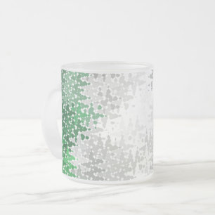 Taza De Cristal Esmerilado Bandera del Orgullo Gris Abstracto