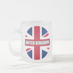 Taza De Cristal Esmerilado Bandera del Reino Unido
